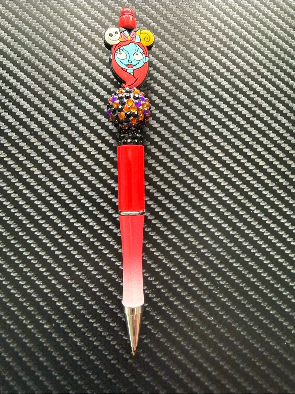 Handmade Sally NBC Whimsical Beaded Red Pen